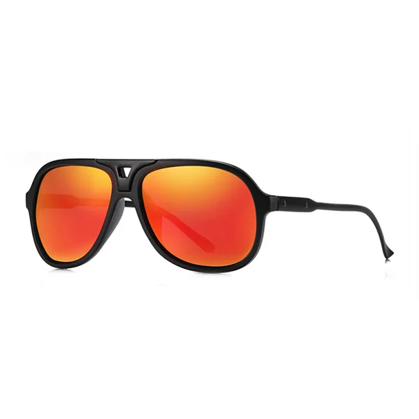 KDEAM, классический дизайн, поляризационные солнцезащитные очки, мужские, для вождения, для путешествий, солнцезащитные очки, летние, новые, UV400, очки, сплав, шарнир, прочные, KD39 - Цвет линз: C5 Red Mirror