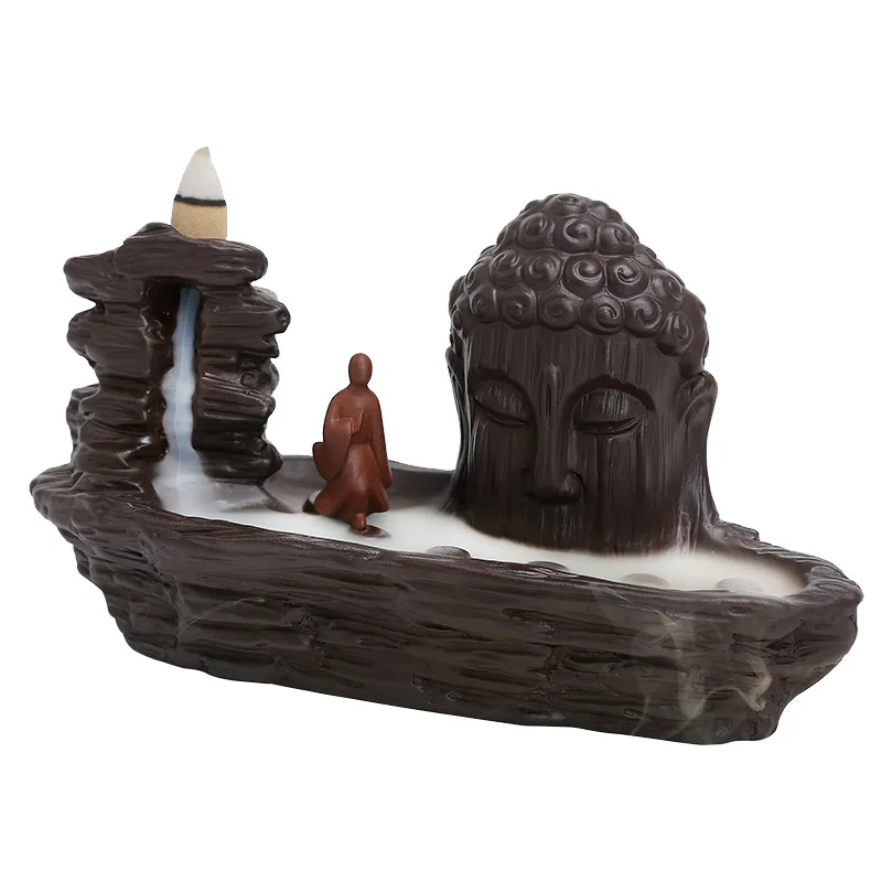 F фиолетовая Песочная Будда с обратным потоком ароматическая горелка