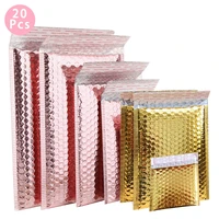 20pcs rose gold bubble mailer packaging envelope mailers padded gift shipping bag make up mailing bags various sizes