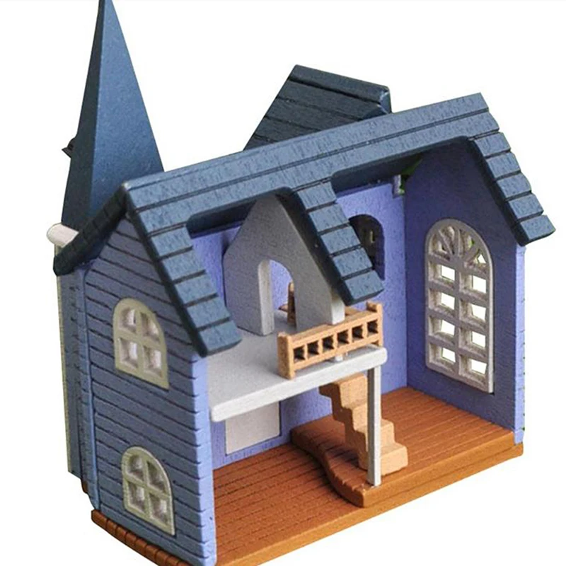 Fairytale Town House DIY Mini Wooden Dolls Miniature Accessories Handicraft Building Assemble Toy Crafts Furniture Kits | Игрушки и