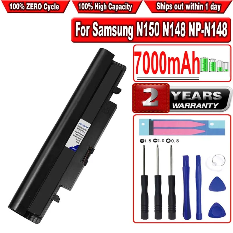 

HSABAT 7000 мА/ч, батарея для Samsung N150 N148 NP-N148 серии AA-PB2VC3B NP-N150 NT-N148 серии AA-PB2VC6B/E