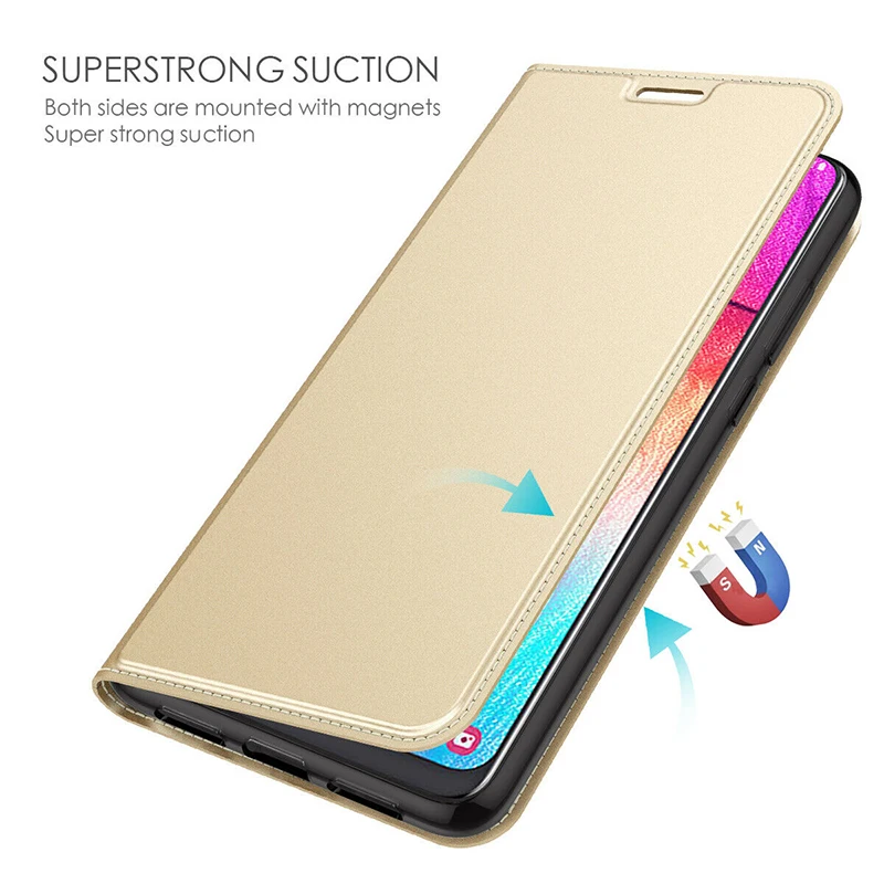 Магнитный чехол-книжка чехол для samsung Galaxy S8 S9 плюс S7 Edge Note 8 9 A7 A9 A6 A8 плюс J4 J6 S10 S10e тонкий кожаный чехол