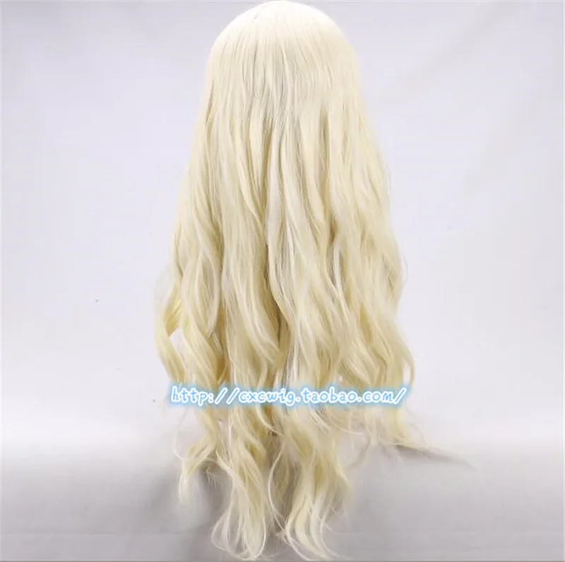 Аниме Клеймор Тереза косплей парик 75 см бежевый блонд термостойкие