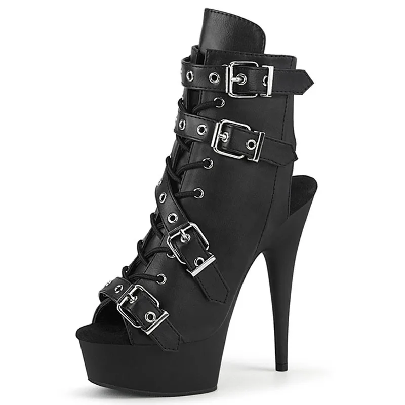 

Женские/женские туфли на очень высоком каблуке 15 см, обувь на платформе для ночного клуба, обувь для танцев на шесте, ботильоны с круглым носком, обувь для танцев