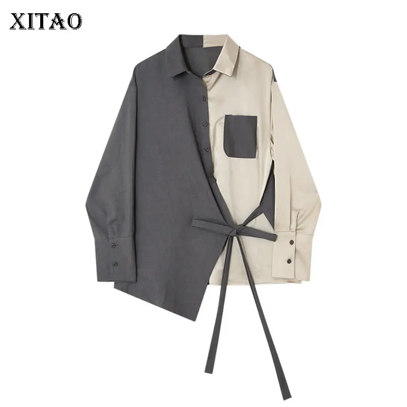 Модная Новая блузка XITAO с кулиской модная новинка 2020 Весенняя элегантная