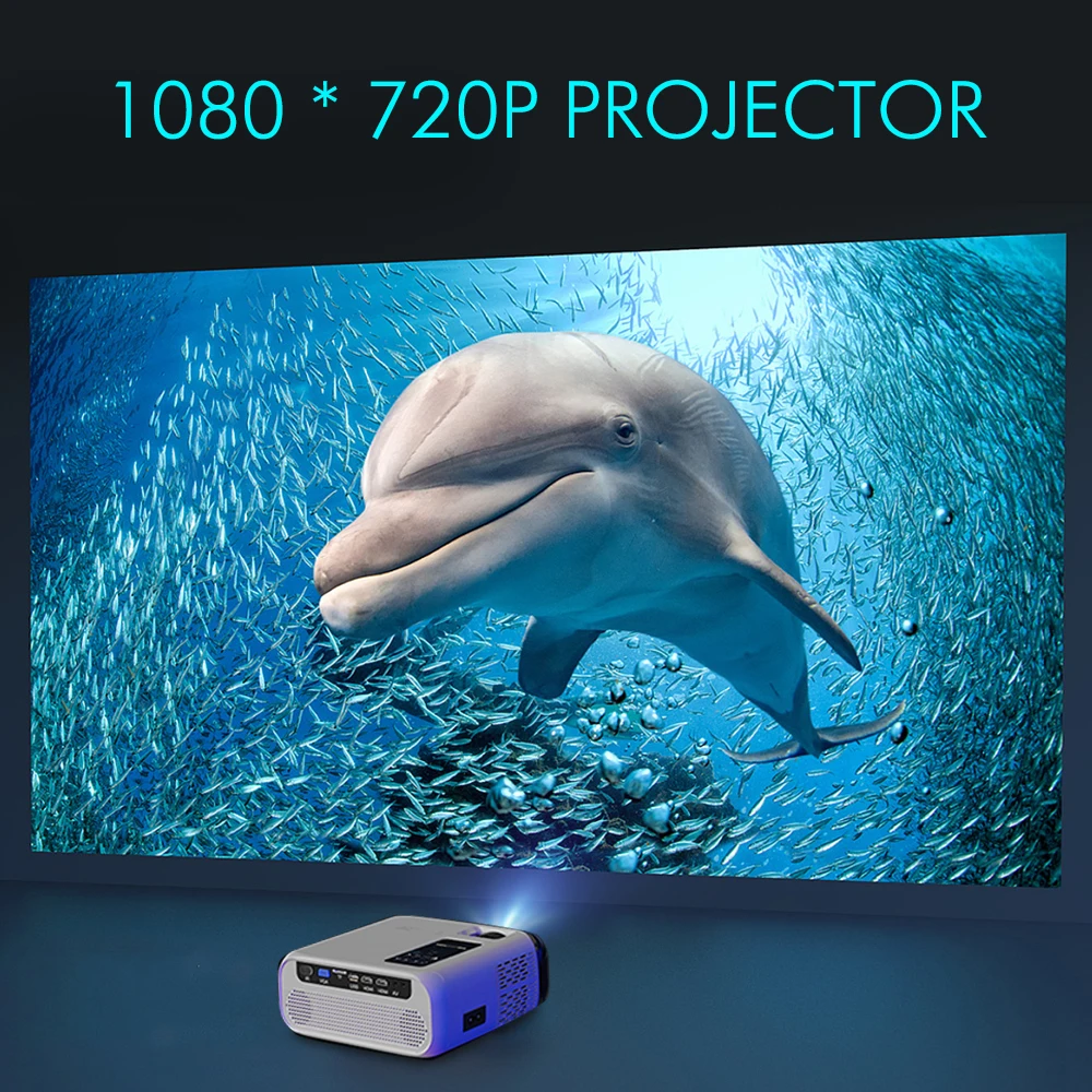 UNIC E500 150 дюймов 1280x720P 6000 люмен ЖК проектор 1080P HD HDMI совместимый с Wi Fi Домашний
