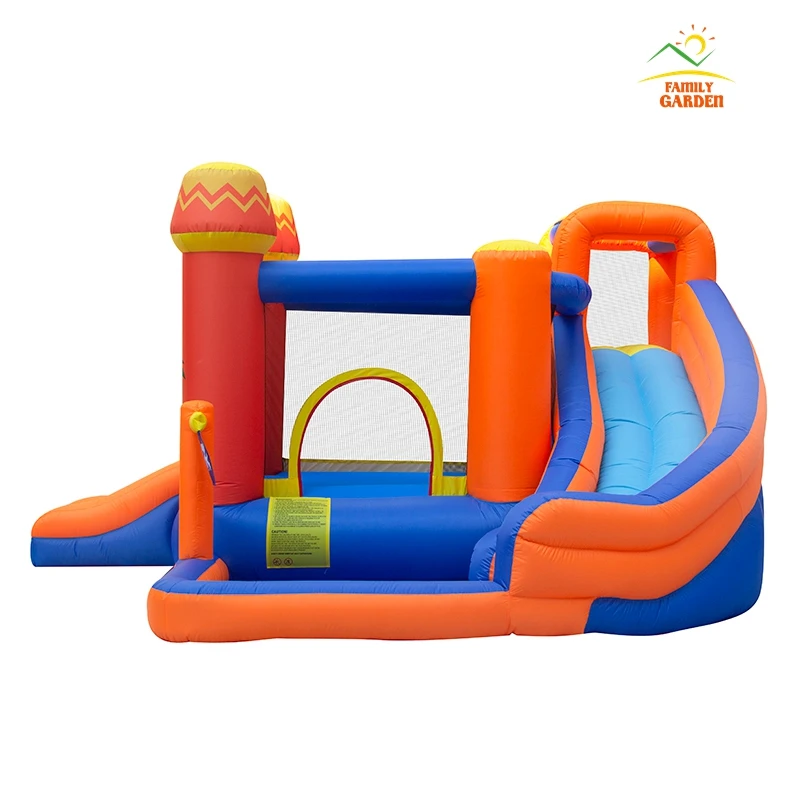 Надувная горка надувная 2 минуты|bouncer inflatable|house garden |