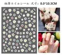 spring summer nail art stickers flowers birds fruit cartoon fish manicure decoration self glue nail art declas wg047