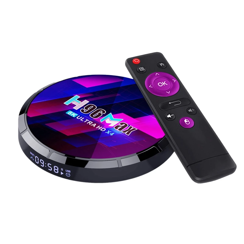 

H96 MAX X4 TV Box, Android 10.0 Player Smart Home 2.4Ghz WiFi TV Box for Smart TV