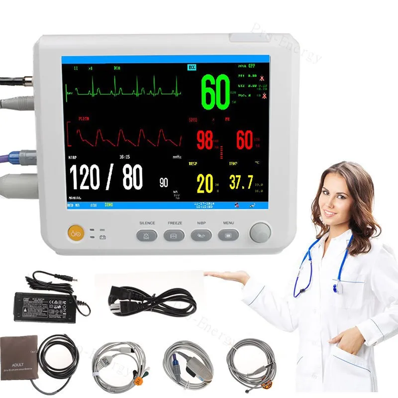 M8 ICU модульный монитор пациента параметры NIBP, Spo2, PR, ECG, RESP, TEMP