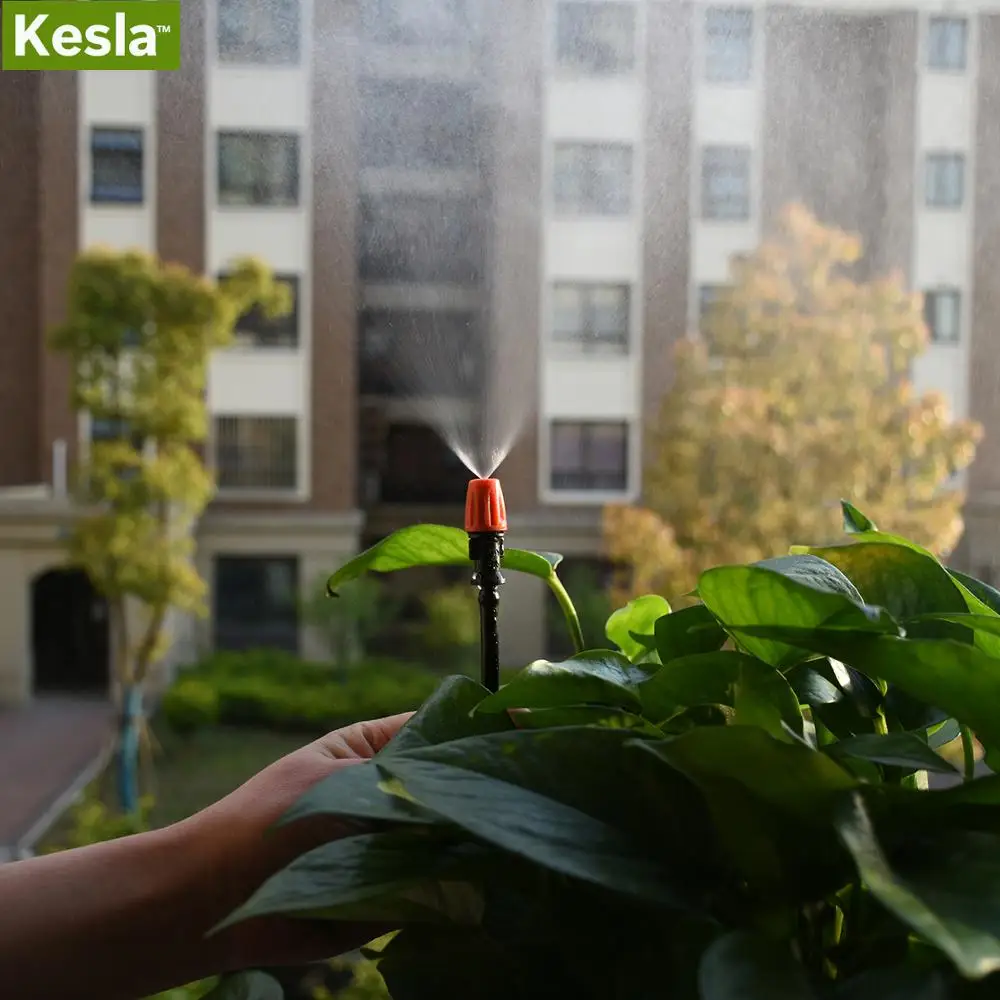 

KESLA 20M Garden Courtyard Misting Cooling Irrigation System Mist Nozzle Sprinkler 1/4'' Micro Drip Garden Tools Watering Kit
