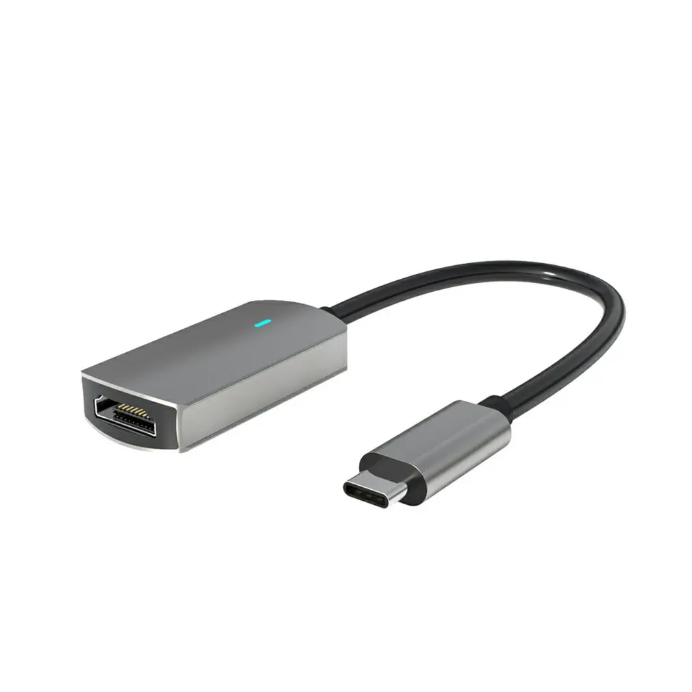 

Адаптер питания с разъемами типа C и HDMI, алюминиевый Портативный адаптер 4K и 30 Гц