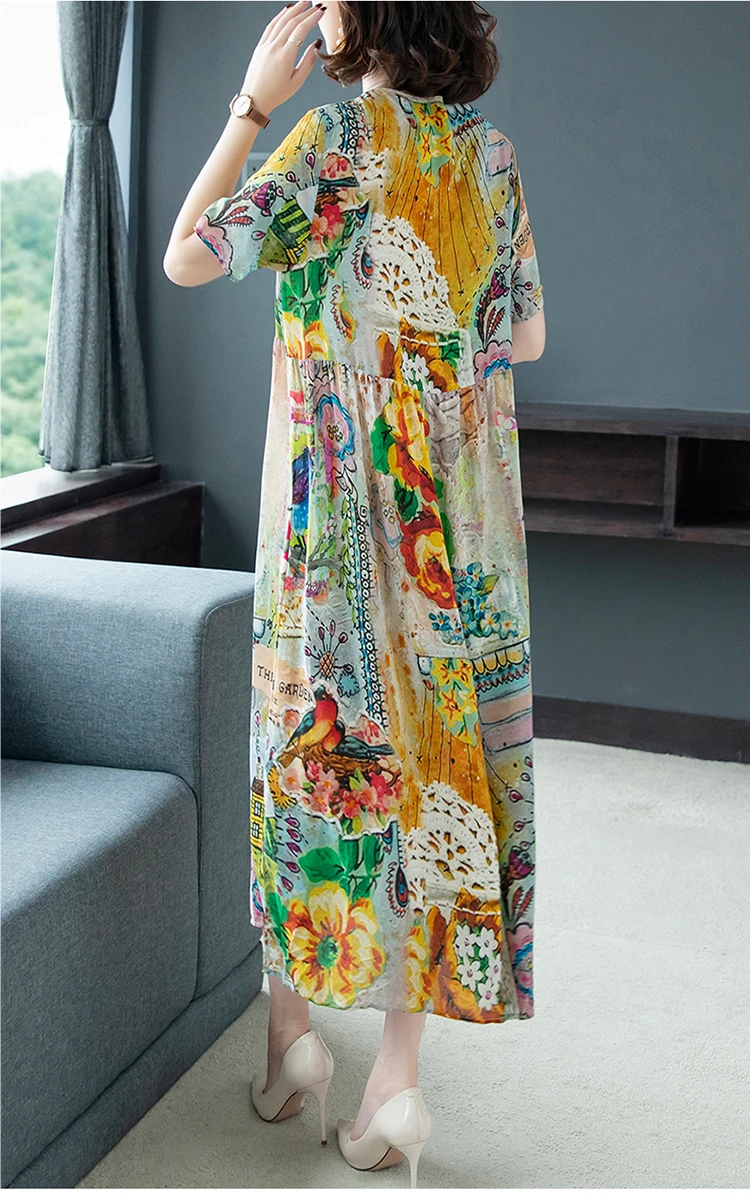 8 видов цветов платье 2020 женское летнее с цветочным рисунком элегантное