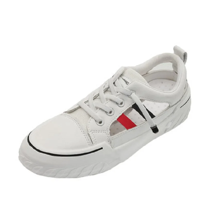 

Large Size 40 Ladies Single Shoes Spring And Summer New Fashion All-Match Hollow Flat Casual Shoes