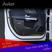 door anti dirty anti kick mat pad cushion sticker garnish decoration car styling 4pcsset for benz glb 2020 2021 accessories