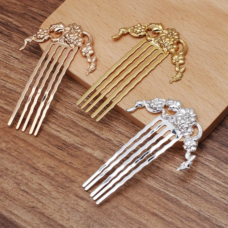 

Гребень для волос медный с 5 зубцами, 15 х50 мм, 10 шт.