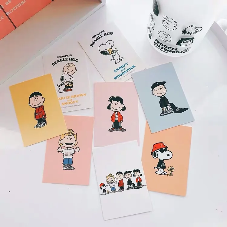 8 шт. Ins Peanuts изгой карта собаки милый мультфильм доска для сообщений фото дисплей