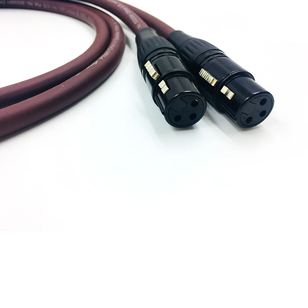 TOP-HiFi пара кабелей Nak-chi 2RCA папа на 2 XLR мама RCA соединительный аудиокабель
