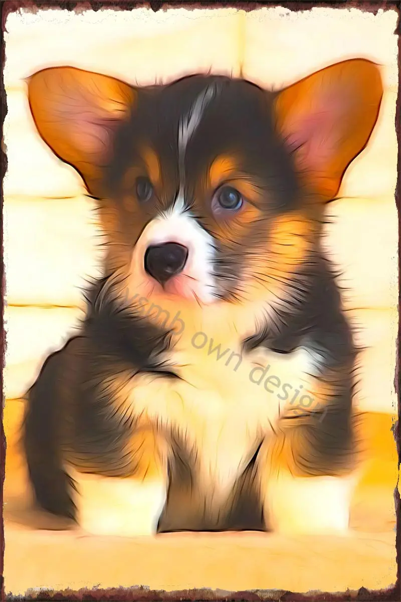 

Pembroke Welsh Corgi Ретро винтажный металлический знак оловянные таблички Настенный декор для художественного паба дома клуба мужской пещеры кафе