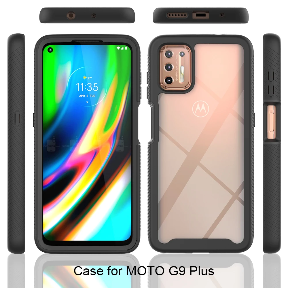 

2 in 1 PC + TPU Shockproof Case for Motorola Moto G9 Plus Power Lite One Fusion G 5G Plus Stylus