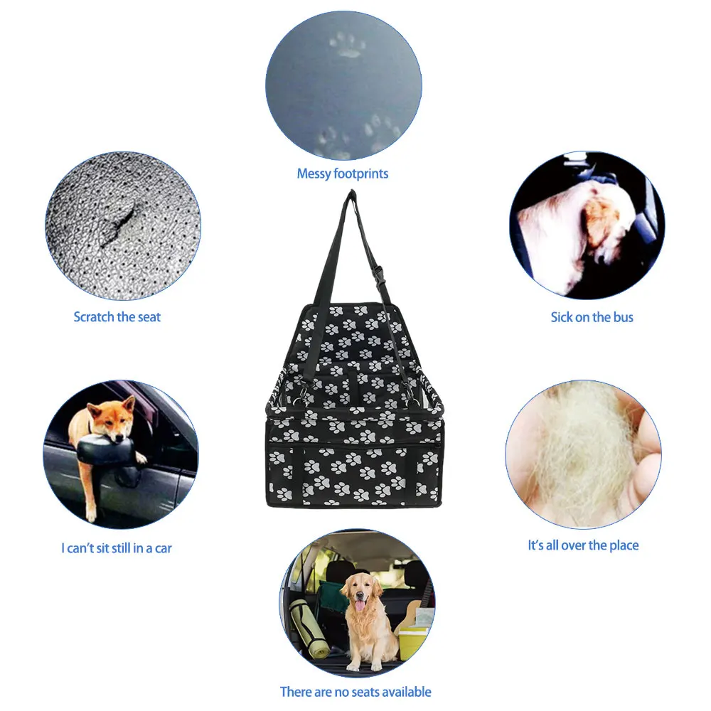 

Travel Dog Pet Carrier Bag Dog Car Seat Cover Carrying Backpack Folding Hammock Dog Car Accessories for Cats Dog Bag Backpack