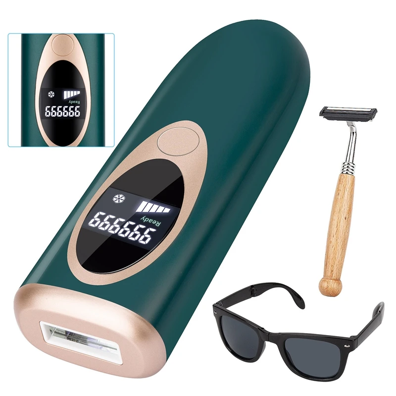 

Лазерный эпилятор, безболезненное удаление волос IPL на 999999 вспышек, электрический эпилятор для перманентного удаления волос на лице и теле