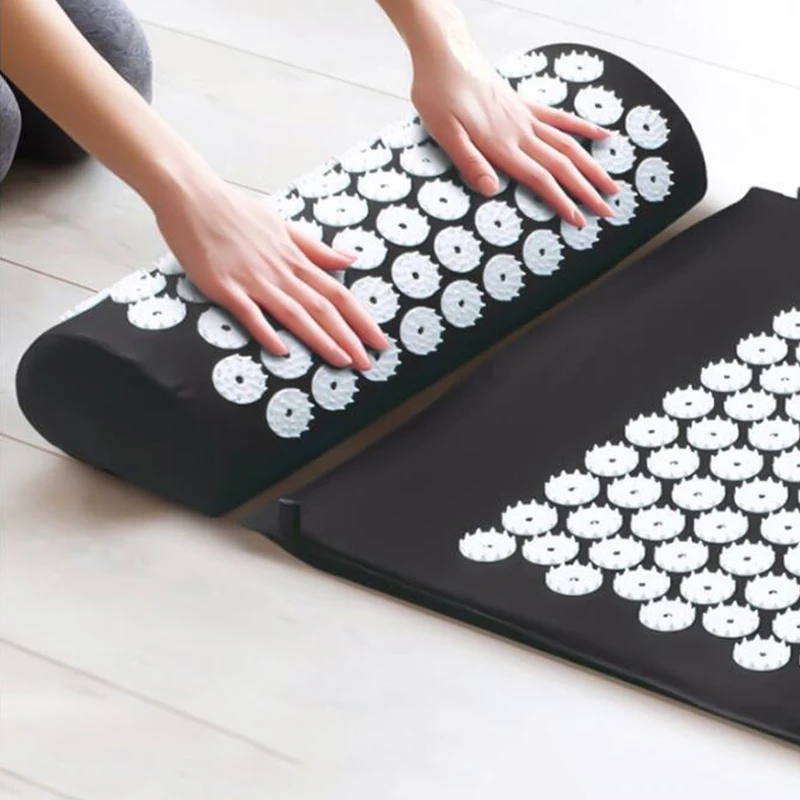 Коврик аккупунктурный массажный коврик подушка для йоги облегчает боли в спине и