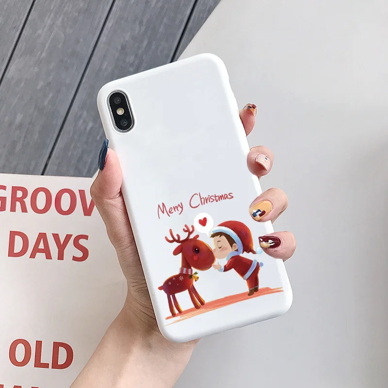 Kbd-sdlu Чехол с рисунком на год и Рождество для iPhone 11 Pro XS Max X XR, Мягкий Силиконовый ТПУ матовый чехол для iPhone 6, 6 S, 7, 8 Plus, 5 5S, чехлы - Цвет: Kbd-sdlu