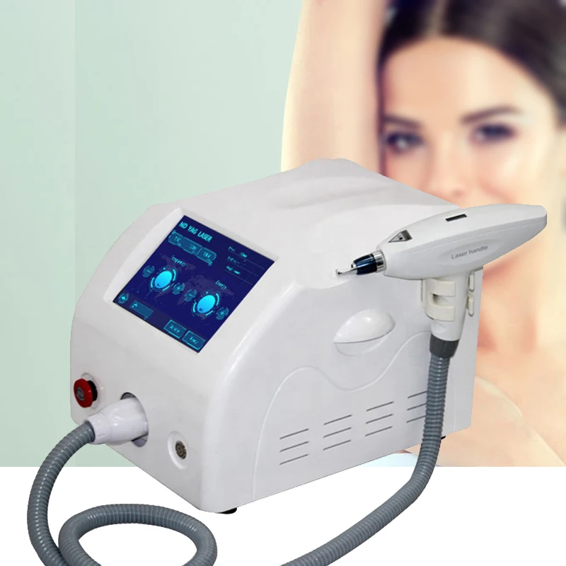 Cheap Tragbare Nd Yag Laser Laser 755 1320 1064 532nm Laser Schönheit Maschine Für Tattoo Entfernung Schönheit Maschine