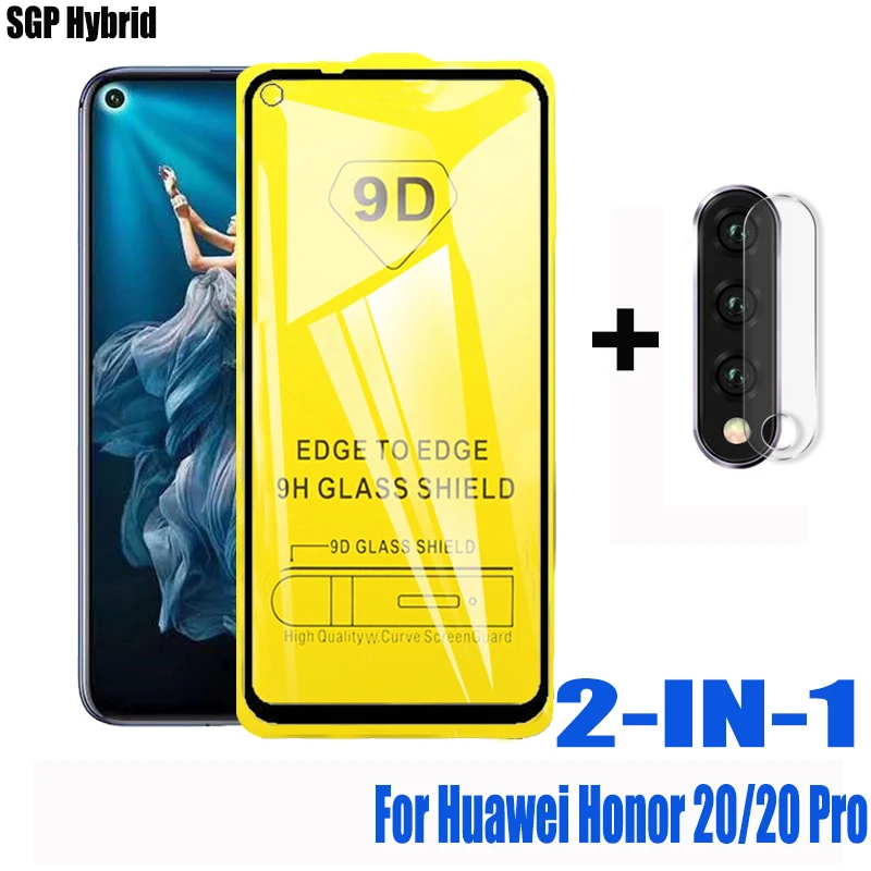 Защитное стекло 9D 2 в 1 для Huawei Honor 20 Pro с полной проклейкой задней камеры защитное |