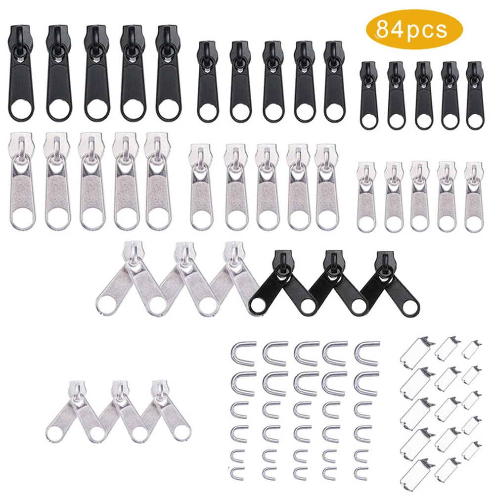 Инструменты для ремонта на молнии 84 шт. сменные слайдеры металлический