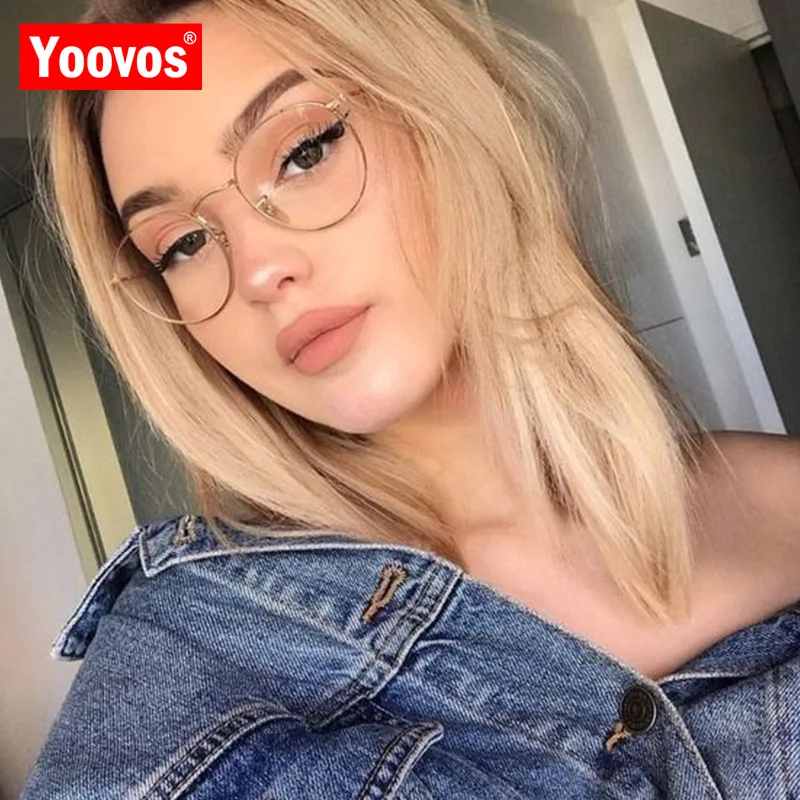 Yoovos 2021 очки рамки Для женщин роскошный круглый Оправы для очков Винтаж Брендовая