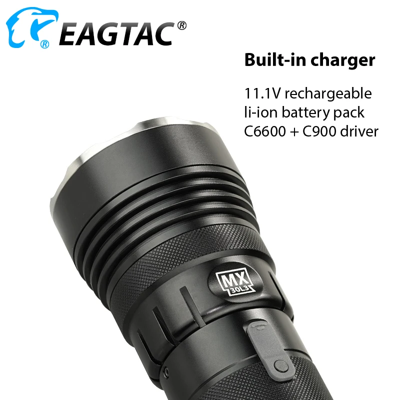 EAGTAC MX30L3CR комплект 6000 люмен перезаряжаемый светодиодный фонарик из нержавеющей