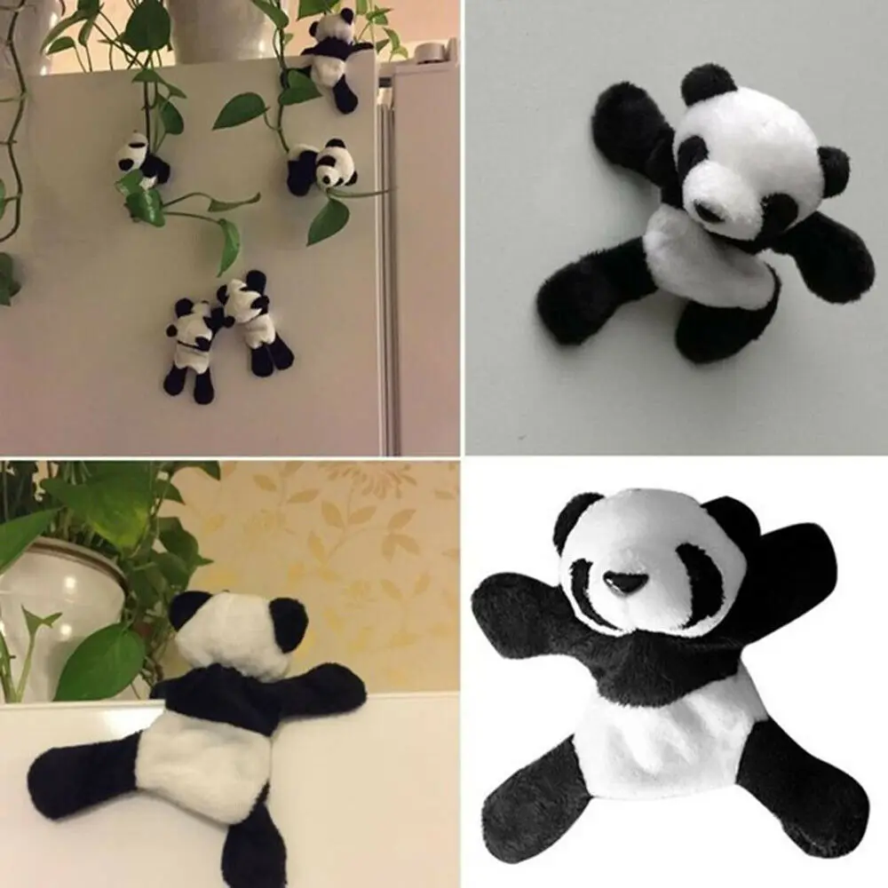 

5Pc Cartoon Cute Soft Plush Panda Fridge Strong Magnet Refrigerator Sticker Home Decor Souvenir Kitchen Accessories