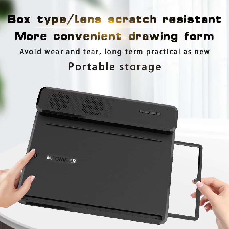 14 inch 10d mobile phone screen magnifier hd video amplifier stand bracket with movie game magnifying folding phone desk holder free global shipping