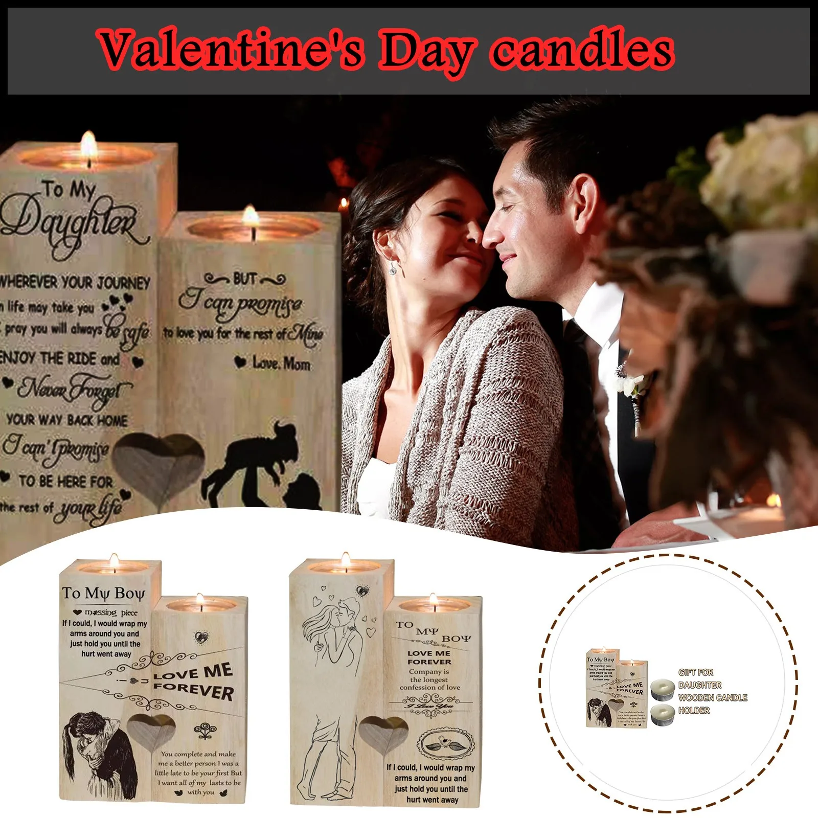 Креативный деревянный поднос в форме сердца для растений подсвечник настольное