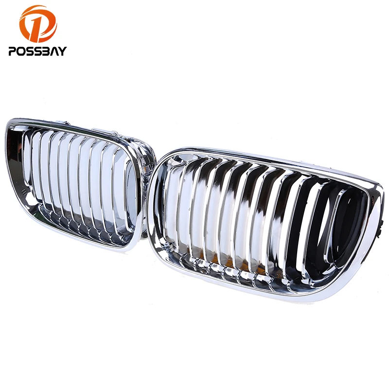 Автомобильная решетка POSSBAY сменный хромированный серебристый гриль для BMW 3 Series E46