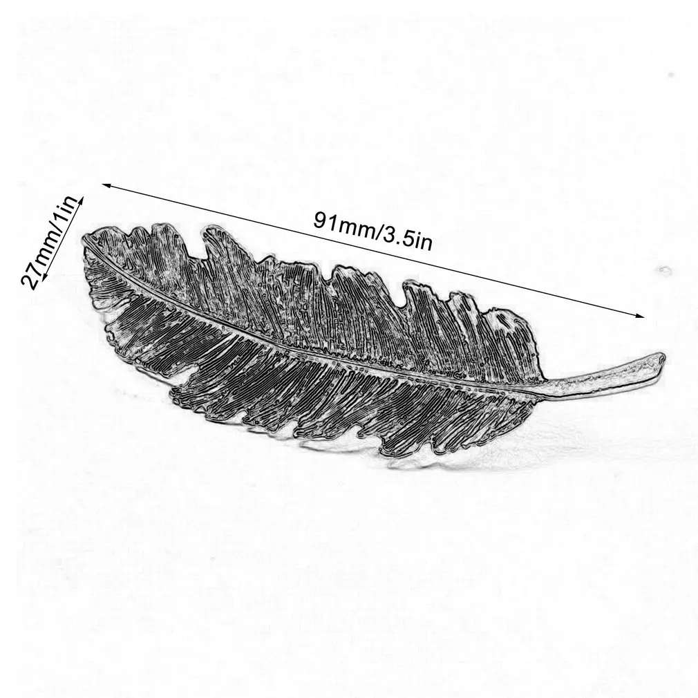 

Alloy Feather Hairpin Tree Leaves Side Hair Clip Women Vintage Hairgrip Antique Spring Ponytail Jewelry Hairwear Accessories