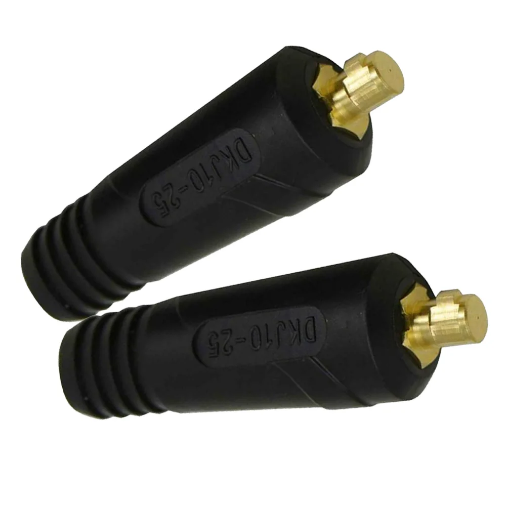 

Panel Welding Cable connector Quick fitting 2pcs Black Machine Solder Pair