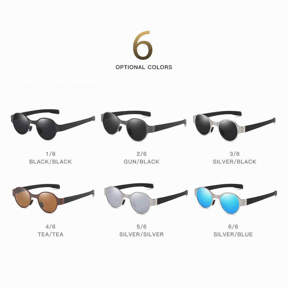 Мужские и женские солнцезащитные очки DEARMILIU винтажные круглые в стиле стимпанк с