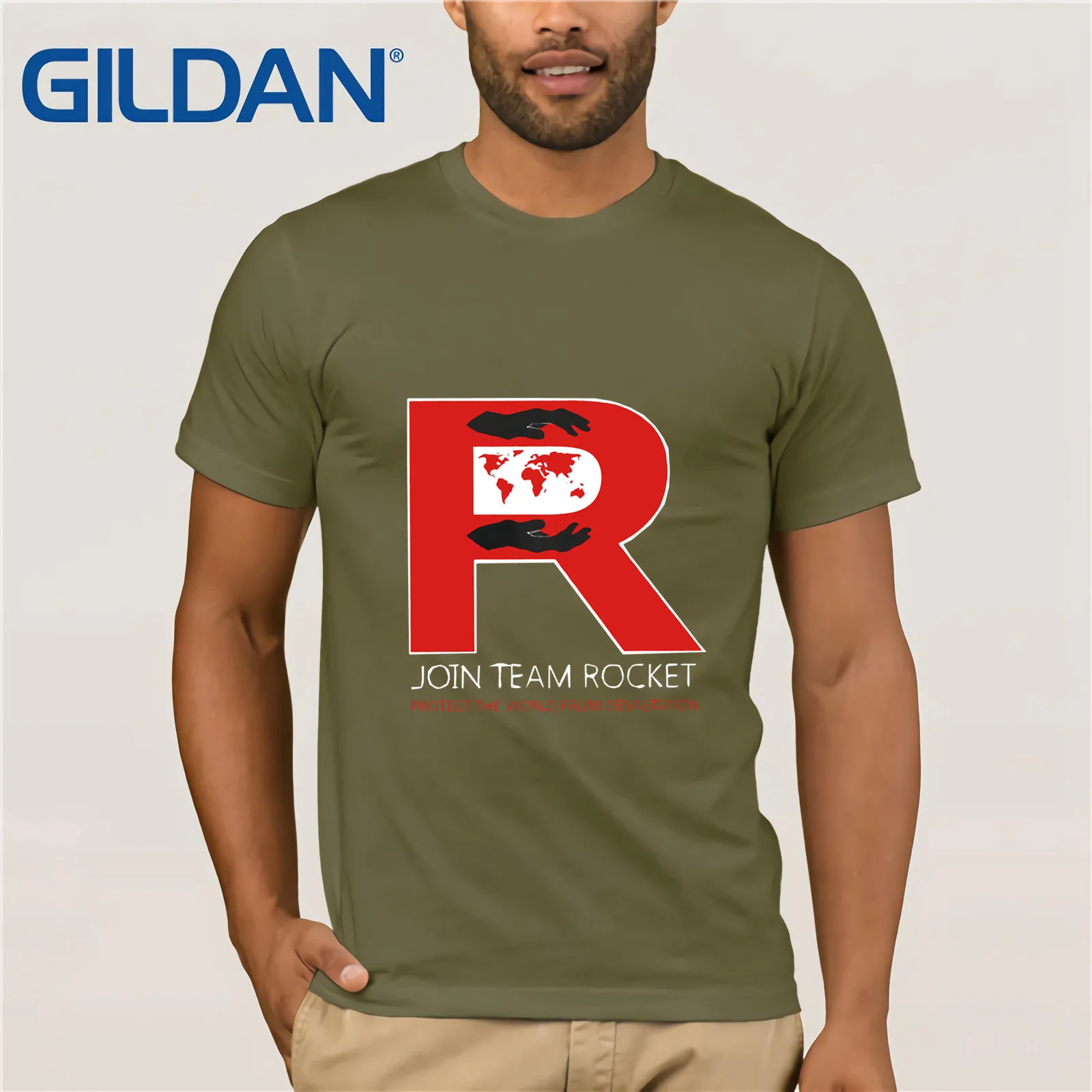Футболка Join Team Rocket мужская обычная одежда Винтажная футболка с круглым вырезом