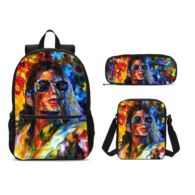 Новая школьная сумка с принтом Майкла Джексона школьный рюкзак высокого