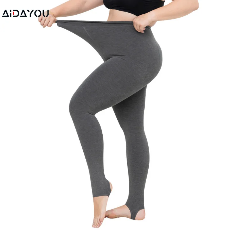 Теплые женские полусапожки с флисовой подкладкой леггинсы размера плюс 4XL