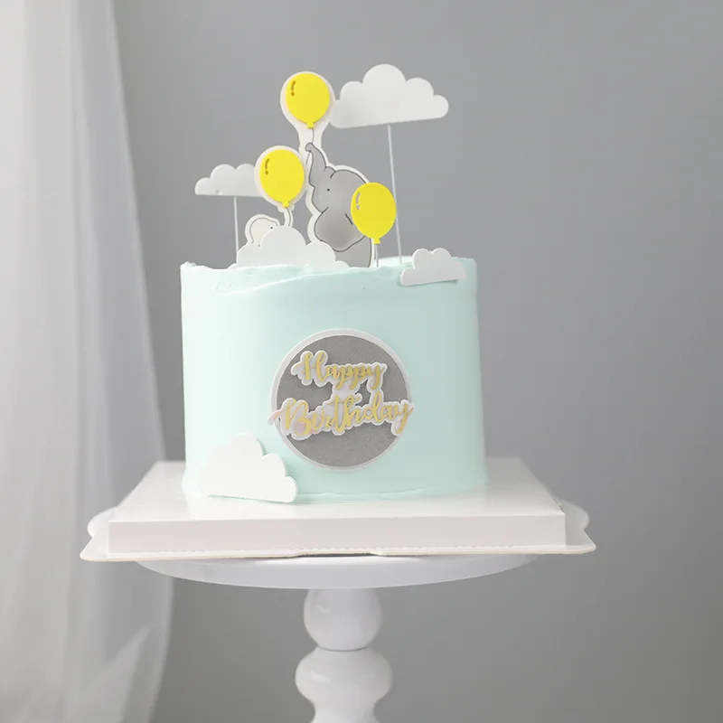 

Детский воздушный шар в виде слона, детский Топпер для торта на день рождения, новый год, аксессуары для украшения свадебной вечеринки