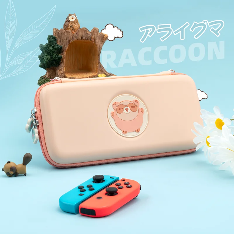 GeekShare Сумка для хранения Nintendo Switch портативная с ремешками милым медведем