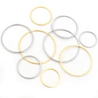 20 шт., 152025303540 мм 316 из нержавеющей стали позолоченные серьги-кольца из нержавеющей стали Круг Серьги обручи кулон DIY ювелирных изделий