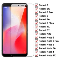 9h protective glass for xiaomi redmi 6 pro 6a 5 plus 5a s2 k20 glass redmi note 6 5 5a 4x 4 pro tempered screen protector glass