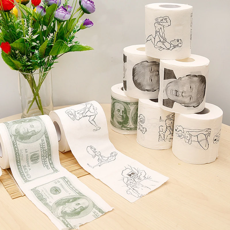 Рулон туалетной бумаги Дональд Трамп для дома поднос салфеток в подарок розыгрыш