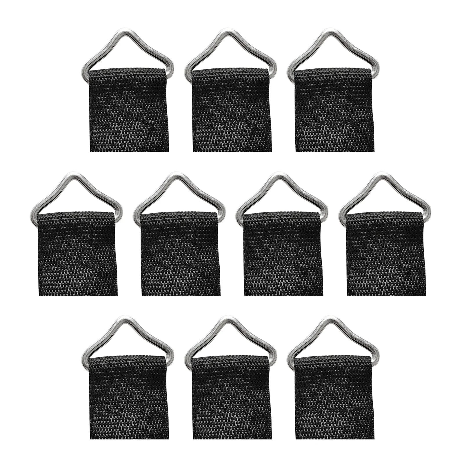 

10pcs/Set Stainless Steel Triangle Rings Buckle 1.5" Loop Ring V-rings Straps Trampoline Mat Parts Replacement Repair Supplies