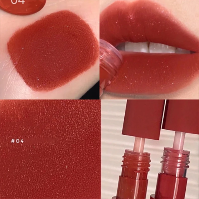 

6 Colors Red Lip Gloss Tint Velvet Matte Liquid Lipsticks Long Lasting Moisturizer Pigment Women Girls Makeup Cosmetics TSLM2